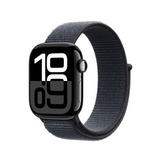 Apple Watch Series 10 Serie 10 Gps 42mm Cassa in Alluminio Color Jet Black con Sport Loop