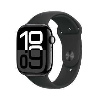 Apple Watch Series 10 Serie 10 Gps 46mm Cassa in Alluminio Color Jet Black con Nero Sport Band - S/m