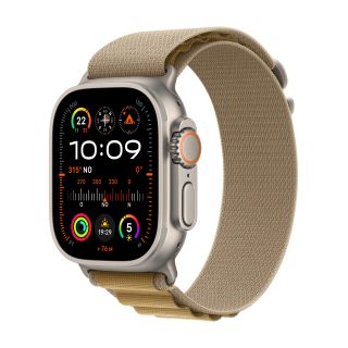 Apple Watch Ultra 2 Gps + Cellular 49mm Cassa in Titanio con Tan Alpine Loop - Medium