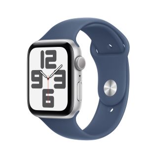 Apple Watch se Gps 44mm Cassa in Alluminio Color Argento con Denim Sport Band - M/l