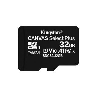 Kingston Technology Scheda Micsdhc Canvas Select Plus 100r A1 C10 da 32gb + Adattatore