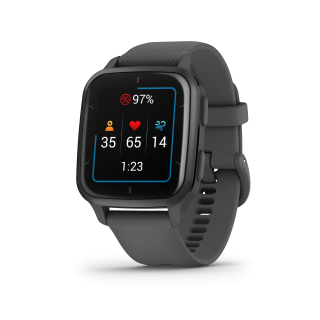 Garmin Venu Sq 2, Smartwatch, Display 1,4" Amoled, Gps, Cardio, Spo2, 25+ App Sport & Fitness, Workout, Coach, Pay, Autonomia Fino a 11 Giorni (slate & Shadow Gray)