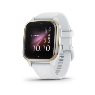 Garmin Venu Sq 2, Smartwatch, Display 1,4" Amoled, Gps, Cardio, Spo2, 25+ App Sport & Fitness, Workout, Coach, Pay, Autonomia Fino a 11 Giorni (cream Gold & White)