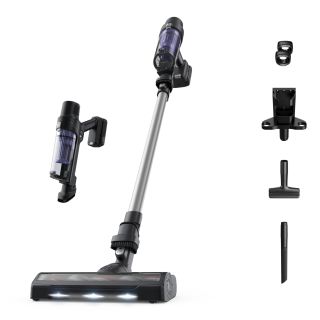 Rowenta Rh6a35 Aspirapolvere a Bastone 2 in 1 Batteria Secco Senza Sacchetto Viola, Argento