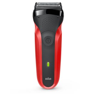 Braun Series 3 300s Rasoio Elettrico Ricaricabile, Rasoio da Barba per Uomo, Rosso