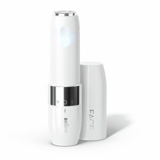 Braun Face Fs1000 Mini Depilatore Donna, Depilazione Elettrica Viso, Facile e Veloce, Tocco Finale per Baffetti, Mento e Guance, per un Make-up Più Semplice, Ideale in Viaggio, con Luce Smartlight, Bianco