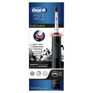 Oral-b Pro 3 Spazzolino Elettrico Ricaricabile - 3000 Nero. 1 Spazzolino + 1 Testina con Setole al Carbone