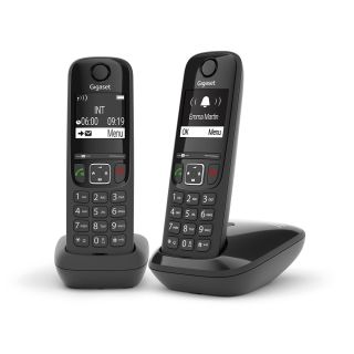 Gigaset As690 Duo Telefono Analogico/dect Identificatore di Chiamata Nero