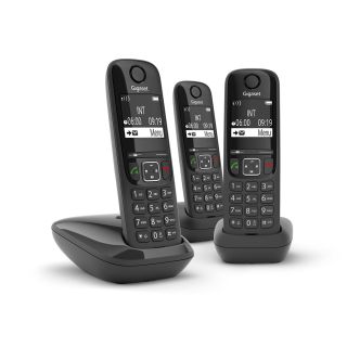 Gigaset As690 Trio Telefono Dect Identificatore di Chiamata Nero