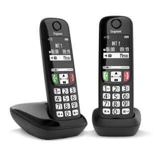 Gigaset E270 Duo Telefono Dect Identificatore di Chiamata Nero