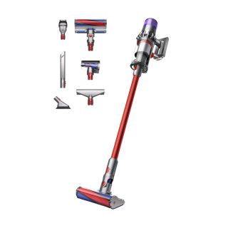 Dyson V11 Fluffy Aspirapolvere Senza Filo Nichel, Rosso Senza Sacchetto
