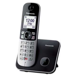 Panasonic Kx-tg6851jtb Telefono Telefono Dect Identificatore di Chiamata Nero, Grigio