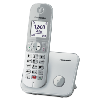 Panasonic Kx-tg6851jts Telefono Telefono Dect Identificatore di Chiamata Argento