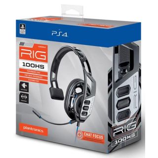 Poly Rig 100hs Auricolare Cablato a Padiglione Gaming Nero, Grigio