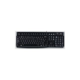 Logitech K120 Tastiera con Cavo per Windows, Usb Plug-and-play, Dimensioni Standard, Resistente Agli Schizzi, Barra Spaziatrice Curva, Compatibile con Pc, Laptop