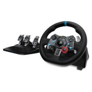 Logitech G Logitech G29 Driving Force Racing Wheel Volante da Corsa, Pedali Regolabili, Ritorno di Forza Reale, Comandi Cambio in Acciaio Inossidabile, Volante in Pelle, Presa Eu, per Ps5, Ps4, Pc, Mac - Nero