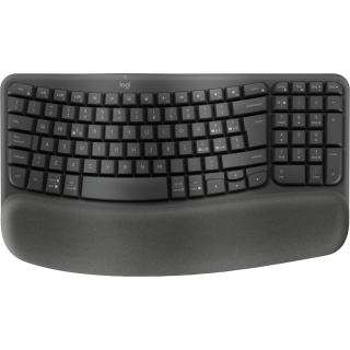 Logitech Wave Keys Tastiera Ufficio Rf Senza Fili + Bluetooth Qwerty Italiano Grafite