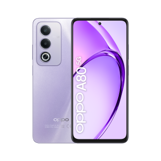 Oppo A80 5g Smartphone, Ai Doppia Fotocamera 50+2mp, Selfie 8mp, Display 6.67” 120hz Lcd Hd+, 5100mah, Ram 16 Gb (8+8) + Rom 256gb, Ip54, [versione Italia], Moonlight Purple