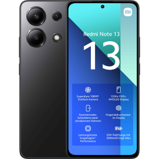 Xiaomi Redmi Note 13 16,9 Cm (6.67") Dual Sim Ibrida Android 13 4g Usb Tipo-c 6 Gb 128 Gb 5000 Mah Nero