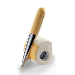 Ariete 457 Gratì Waterproof - Grattugia Elettrica Impermeabile - Senza Filo - Lavabile Sotto Acqua Corrente - 2 Rulli Acciaio Inox - Bianco e Giallo