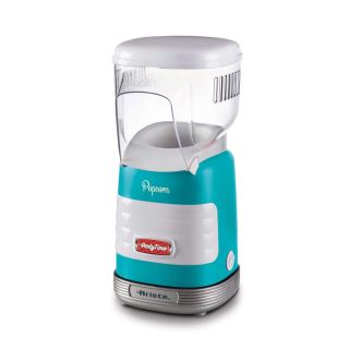Ariete 2956, Pop Corn Party Time, Macchina per Pop Corn, Scoppia 60gr di Mais per Pop Corn in 2 Minuti con Aria Calda, Senza Grassi, 1000 Watt, Azzurro