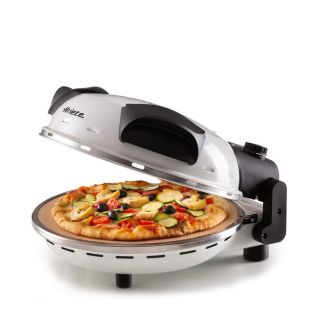Ariete 918 Forno Pizza - Pizza in 4 Minuti - Piastra in Pietra Refrattaria con Trattamento Antiaderente - Temperatura Max 400° - 1200 Watt - Timer 30’ - Bianco