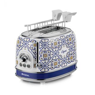 Ariete 155 Tostapane Capri, 810w, 2 Fette, 6 Livelli di Doratura, Vassoio Raccogli Briciole, Funzione Defrost, Espulsione Automatica