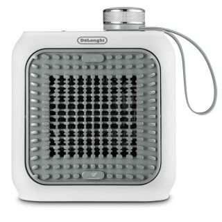 De’longhi Hfx10b03.gr Stufetta Elettrica Interno Grigio, Bianco 350 W Riscaldatore Ambiente Elettrico con Ventilatore