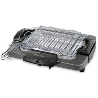 De’longhi Bq 60.x Barbecue per L'aperto e Bistecchiera Grill da Tavolo Elettrico Nero, Grigio 1900 W