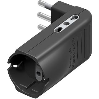 Bticino S3616ge Adattatore per Presa di Corrente Tipo L (it) Nero