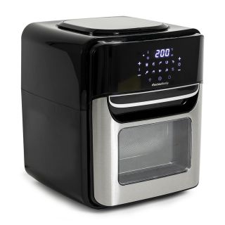Melchioni 118340034 Friggitrice Singolo 12 L Indipendente 1700 W Friggitrice Ad Aria Calda Nero, Acciaio Inox