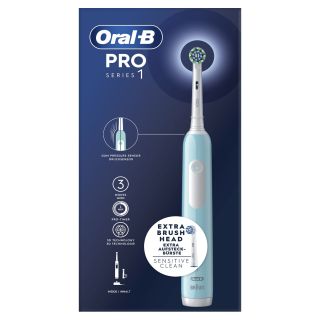 Oral-b Spazzolino Elettrico Ricaricabile Series 1 Blu con 2 Testine di Ricambio, 1 Spazzolino