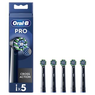 Oral-b Testine di Ricambio Pro Cross Action Black, 5 Testine