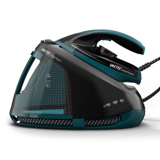 Imetec Smartvapor Ferro da Stiro Generatore di Vapore, Vapore 2 Volte Più Potente, Fino a 6,0 Bar Pump, 2400 W, Colpo di Vapore da 350 G, Piastra Fluid Ceramic Pro, Carica Continua con Serbatoio Estraibile da 1,8 L, Sistema di Pulizia Calc Clean, Doppia R