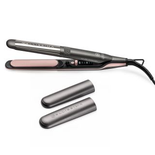 Bellissima Imetec Creativity Multistyle, Piastra per Capelli Lisci o Mossi, Rivestimento Ceramica, Particelle Diamante, Cheratina, Piastre Flessibili e Calde Anche Esternamente, 5 Temperature 150-230°c