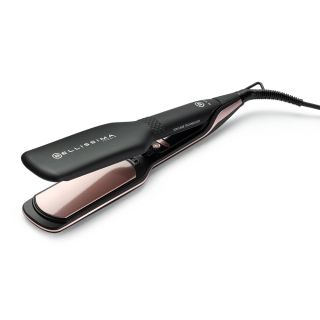 Bellissima Imetec Xl Ion, Piastra Lisciante per Capelli, Piastre Larghe, Ionizzatore, Rivestimento Ceramica e Cheratina, 5 Temperature da 150 a 230°c, Riscaldamento Rapido, Cavo 1,8 M