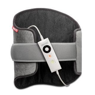 Imetec Intellisense Lumbar, Termoforo, Cuscino Termico per Zona Lombare con Fascia Elastica, Rapido Riscaldamento, Tessuto Anallergico, 5 Temperature, Electro Block di Sicurezza, Lavabile, 61x38 Cm