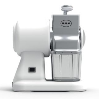 Rgv Robusta Junior Grattugia e Spiralizzatore Elettrici Grattugia Elettrica Trasparente, Bianco