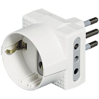 Bticino S3610d Adattatore per Presa di Corrente Bianco