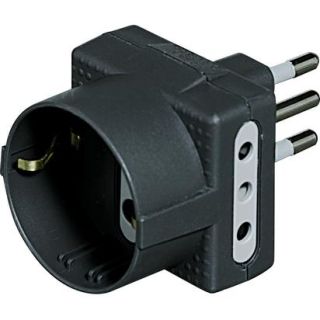 Bticino S3610g Adattatore per Presa di Corrente Tipo L (it) Antracite