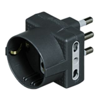Bticino S3611g Adattatore per Presa di Corrente Tipo L (it) Tipo L (it) + Tipo F Antracite