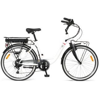 I-bike City Easy Comfort Bianco Acciaio 66 Cm (26") 24 Kg Ioni di Litio