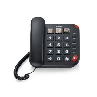Brondi Bravo 15 Telefono Analogico Identificatore di Chiamata Nero