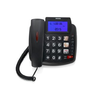 Brondi Bravo 90 Telefono Analogico Identificatore di Chiamata Nero