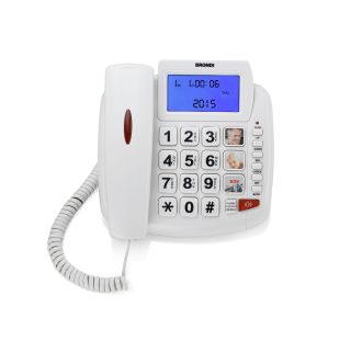 Brondi Bravo 90 Telefono Analogico Identificatore di Chiamata Bianco