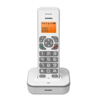 Brondi Bravo Star Telefono Dect Identificatore di Chiamata Grigio, Bianco