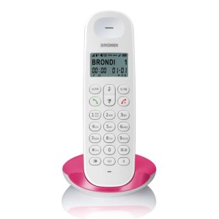 Brondi Lotus Telefono Dect Magenta, Bianco