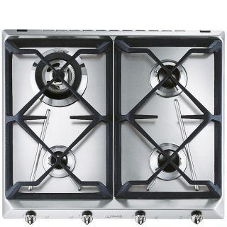 Smeg Srv564gh3 Piano Cottura Acciaio Inox da Incasso 60 Cm Gas 4 Fornello(i)