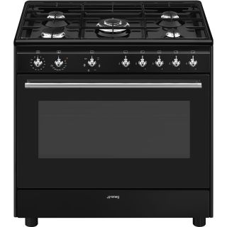 Smeg Concert Cx91gmbl Cucina Cucina Freestanding Elettrico Gas Nero