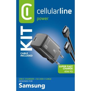 Cellularline Super Fast Charger Kit Pd 45w